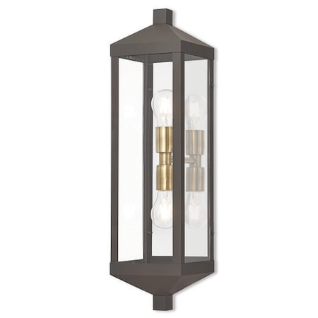 Nyack 2 Light Bronze Outdoor Wall Lantern